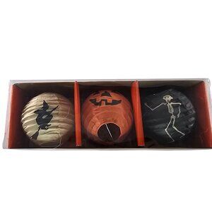 Pottery Barn Halloween String Lights Set Of 10 Witch Pumpkin & Skeleton Lanterns